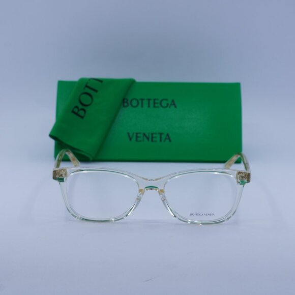 Bottega Veneta BV1028O 004 Square Eyeglasses 51mm – Transparent Beige - Picture 2 of 9